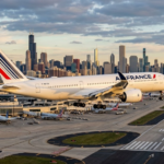 air france a350 chicago flight return